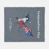 独立記念日1776毛布 フリースブランケット (正面(横))