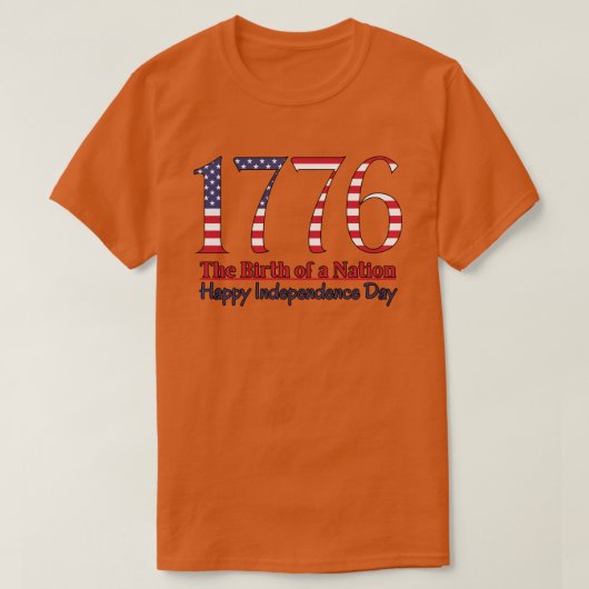 独立記念日1776 Tシャツ (デザイン正面)