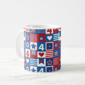 独立記念日2023年7月4日統一された州 コーヒーマグカップ (正面左)