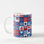 独立記念日2023年7月4日統一された州 コーヒーマグカップ (左)