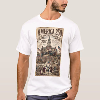 独立記念日250周年4th+july復古デザイン tシャツ