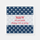 独立記念日7月の結婚式のパーティーのナプキン スタンダードカクテルナプキン (正面)