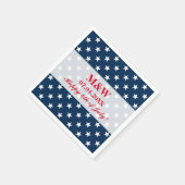 独立記念日7月の結婚式のパーティーのナプキン スタンダードカクテルナプキン (角)