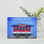 独立記念日7月パーティーBBQ花火 招待状 (スタンド正面)