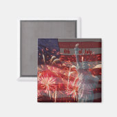独立記念日7月4日の花火大会 マグネット (正面/裏面)