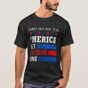独立記念日7月4日アメリカ国旗アメリカ解放 Tシャツ