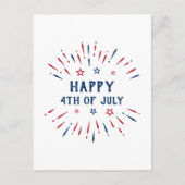 独立記念日7月4日アメリカ愛国者 シーズンポストカード (正面)