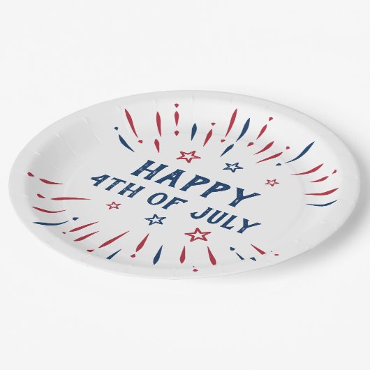 独立記念日7月4日アメリカ愛国者 ペーパープレート (アングル)