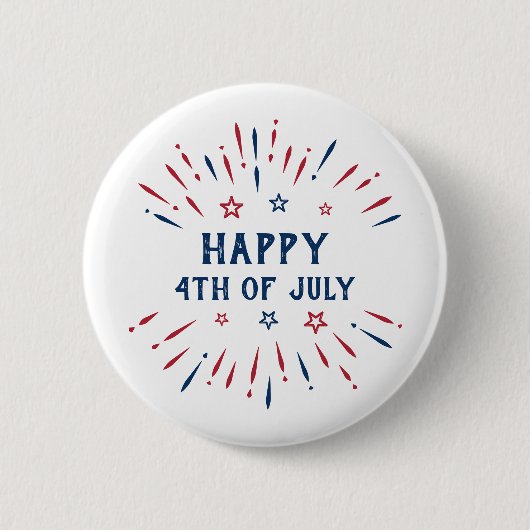 独立記念日7月4日アメリカ愛国者 缶バッジ (正面)