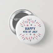 独立記念日7月4日アメリカ愛国者 缶バッジ (正面&裏面)