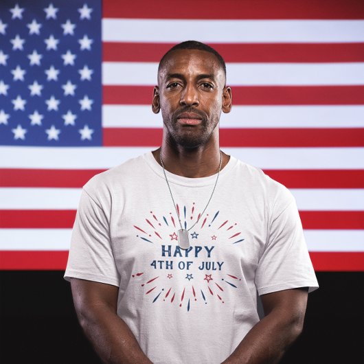 独立記念日7月4日アメリカ愛国者 Tシャツ