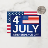 独立記念日7月4日カード愛国米国 ノートカード (正面/裏面インサイチュ)