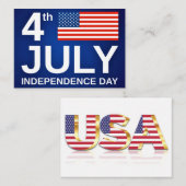 独立記念日7月4日カード米国国旗 ノートカード (正面/裏面)