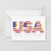 独立記念日7月4日カード米国国旗 ノートカード (裏面)