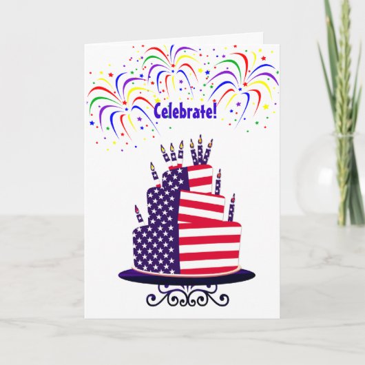 独立記念日7月4日カード カード (正面)