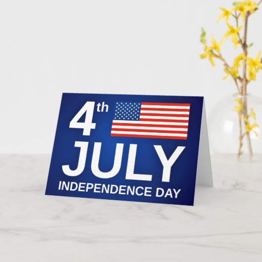 独立記念日7月4日カードUSA国旗 カード (黄色い花)