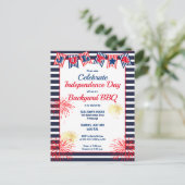 独立記念日7月4日バンティンバックヤードBBQイン ポストカード (スタンド正面)