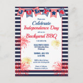 独立記念日7月4日バンティンバックヤードBBQイン ポストカード (正面)