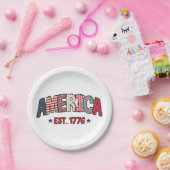 独立記念日7月4日パーティー紙プレート ペーパープレート (パーティー)