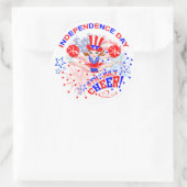 独立記念日7月4日応援 ラウンドシール (バッグ)