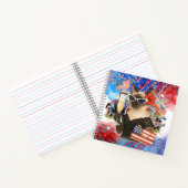 独立記念日7月4日猫好き ノートブック (内部)