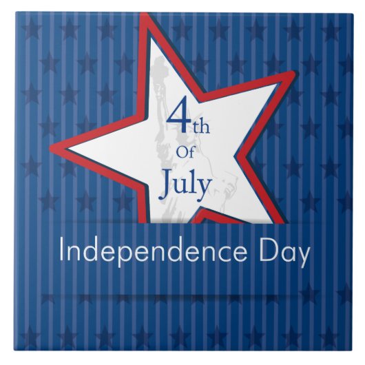 独立記念日7月4日(1)タイル タイル (正面)