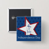 独立記念日7月4日(1)ボタン 缶バッジ (正面&裏面)