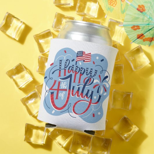 独立記念日7月4日Koozieクール 缶クーラー (インサイチュ 夏)