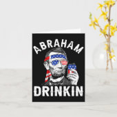 独立記念日 アブラハム・リンカーン アメリカ飲酒 エイブ・リンカーン カード (黄色い花)