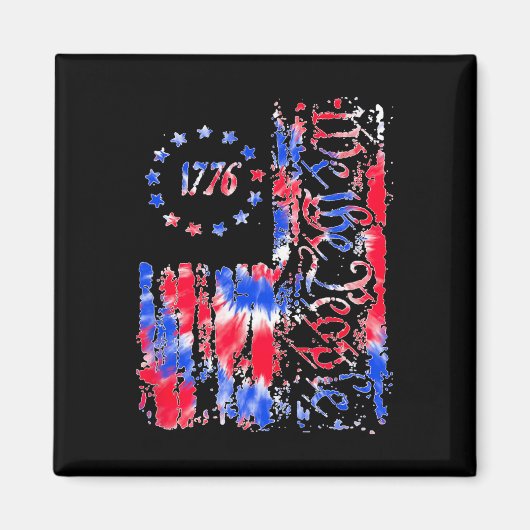 独立記念日 アメリカ国旗 愛国 1776 私たちT マグネット (正面)