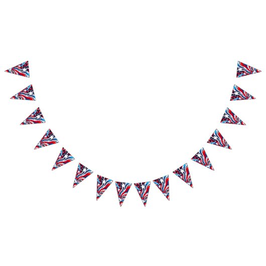 独立記念日 | アメリカ独立日 愛国的な バンティングフラッグ (全)