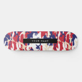 独立記念日 カモフラージュ 名前入り オリジナル スケートボード (横)