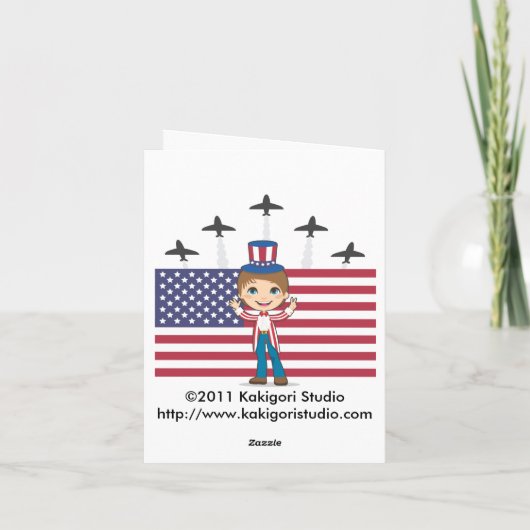 独立記念日 カード (裏面)