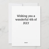 独立記念日 シーズンカード (裏面)