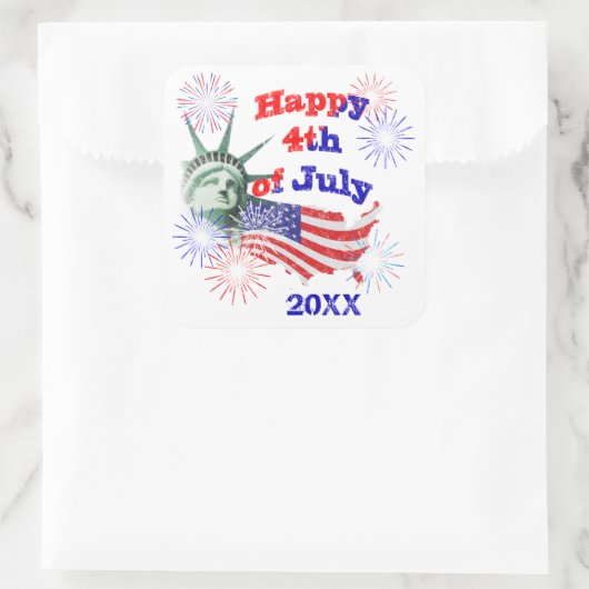 独立記念日 スクエアシール (バッグ)