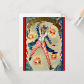 独立記念日 セレブレーション - アンクル・サム カード (正面/裏面インサイチュ)