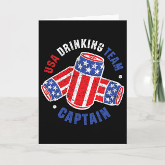 独立記念日 ビール缶 フラッグ アメリカ ドリンキングチーム Tシャツ カード