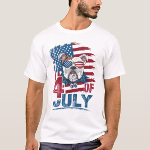 独立記念日 – ブルドッグ Tシャツ