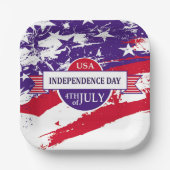独立記念日 ペーパープレート (正面)