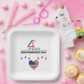 独立記念日 ペーパープレート (パーティー)
