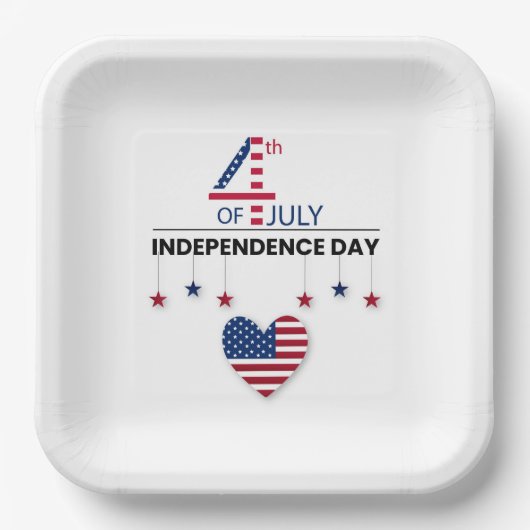 独立記念日 ペーパープレート (正面)