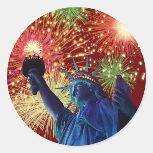 独立記念日！ ラウンドシール (正面)