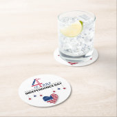 独立記念日 ラウンドペーパーコースター (インサイチュ)