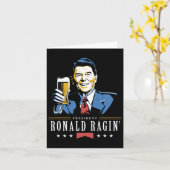 独立記念日 ロナルド・レイギン 面白いビール カード (黄色い花)