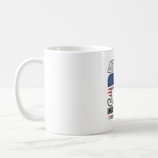 独立記念日 ヴィンテージTシャツ デザイン コーヒーマグカップ (左)