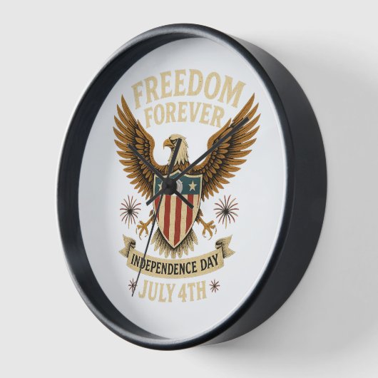 独立記念日 壁時計 (傾斜)