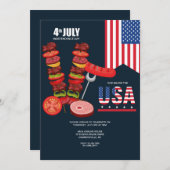 独立記念日 招待状 (正面/裏面)