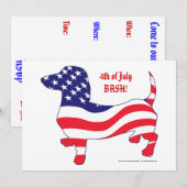 独立記念日 招待状 (正面/裏面)