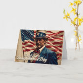 独立記念日 – 独立の精神 カード (黄色い花)