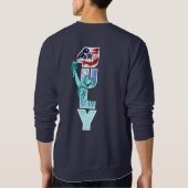 独立記念日 |男性 スウェットシャツ (裏面)